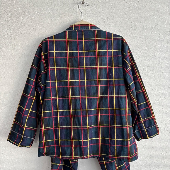 Sleepy Jones Marina Pajama Set in Holiday Navy Plaid - Size Medium - Picture 10 of 10
